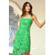 Sunflower Symmetry Crochet Lace Dress