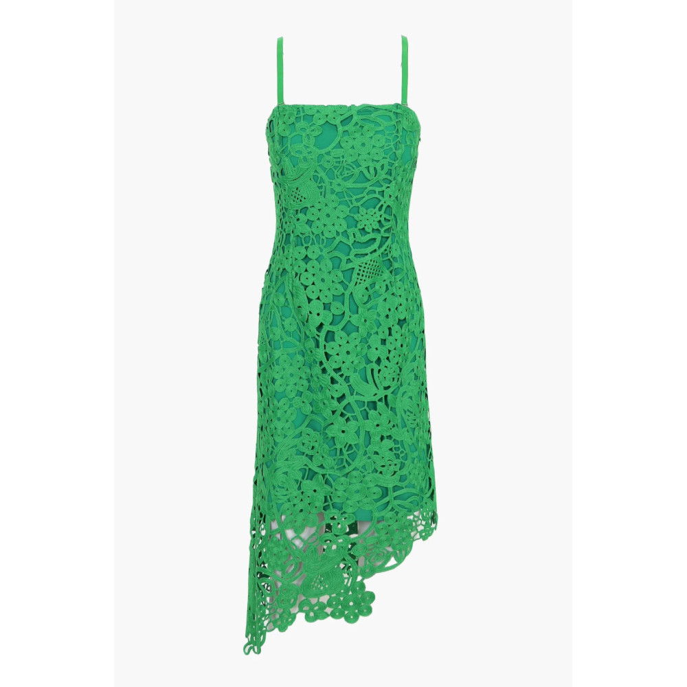 Sunflower Symmetry Crochet Lace Dress
