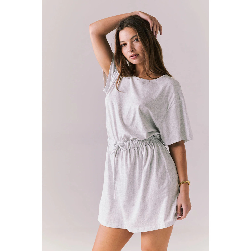 Taffetas Wave Drawstring Dress