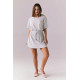 Taffetas Wave Drawstring Dress
