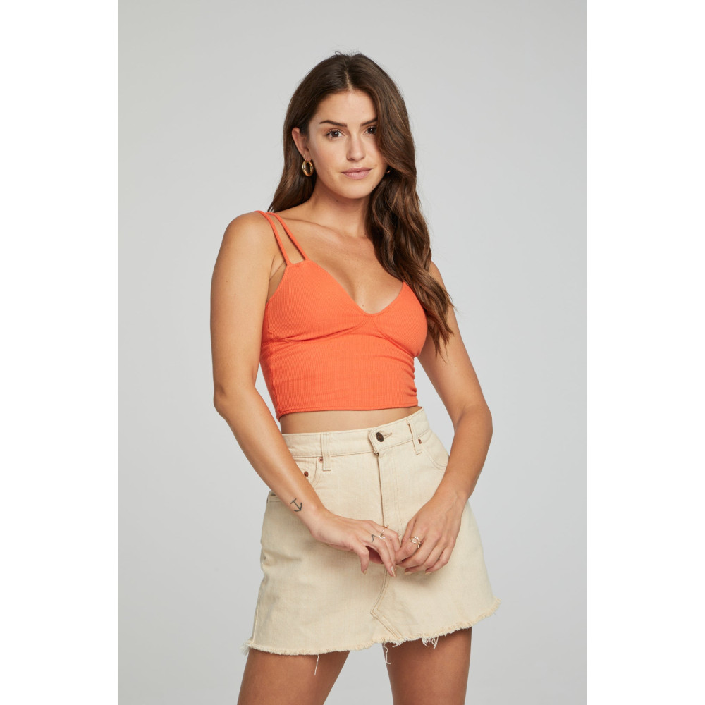 Enchant Tone Crop Rib Tank
