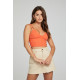 Enchant Tone Crop Rib Tank
