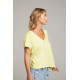 Satén V-Neck Tee