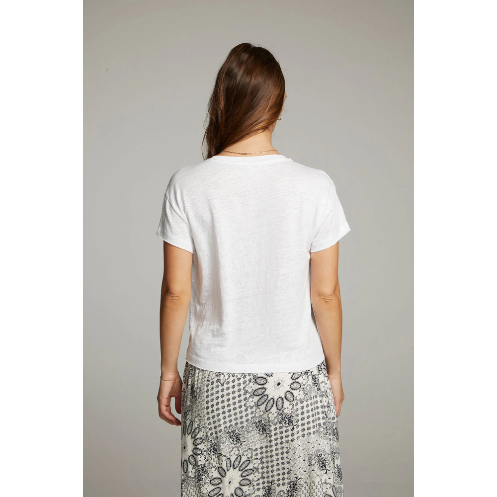 Satén V-Neck Tee