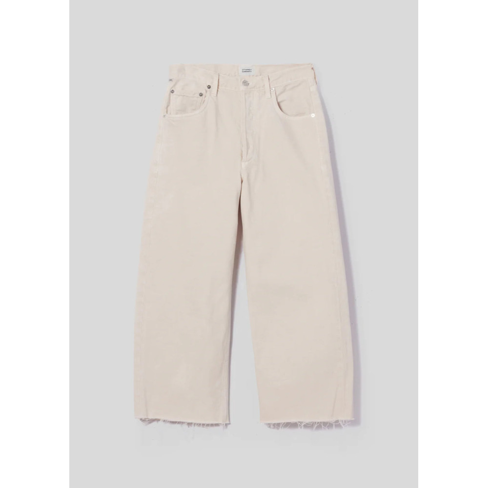 Jade Raw Hem Crop