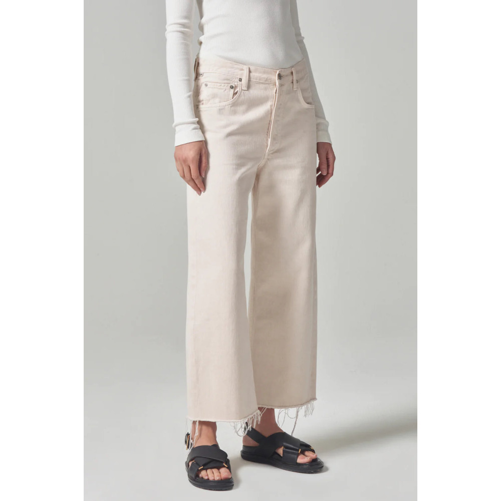 Jade Raw Hem Crop