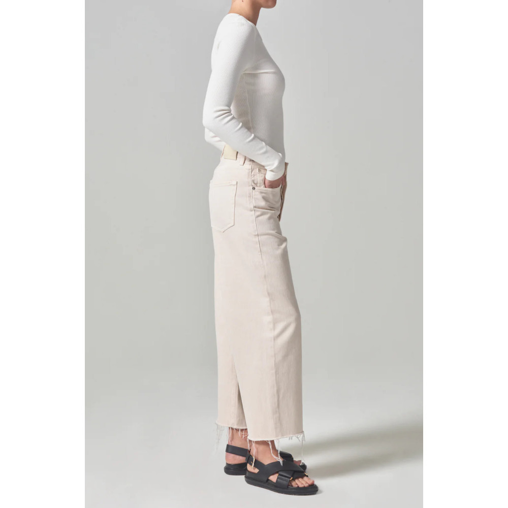Jade Raw Hem Crop