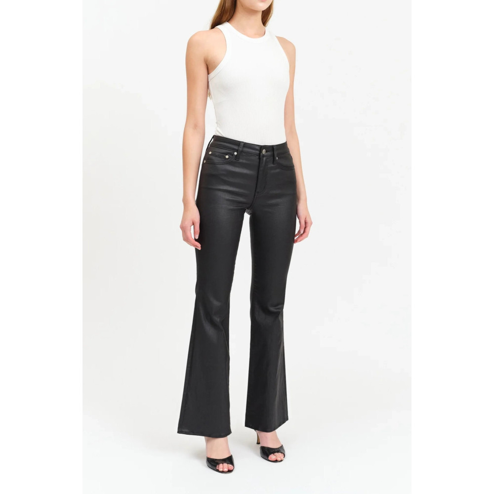 Boundless Mid Rise Flare in Coated Asphalt