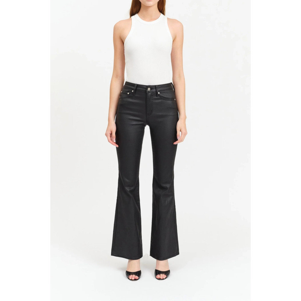 Boundless Mid Rise Flare in Coated Asphalt