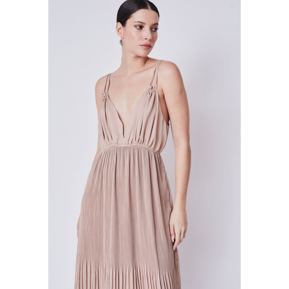 Tessellation Pleat Maxi Dress