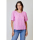 Nebula Glow Flower Applique Top
