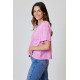 Nebula Glow Flower Applique Top