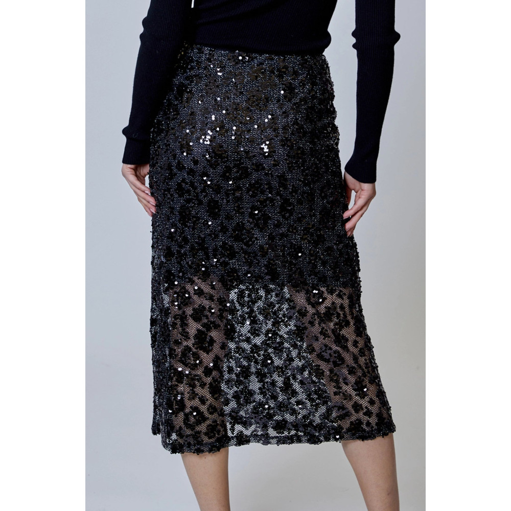 Zaffiro Leopard Midi Skirt