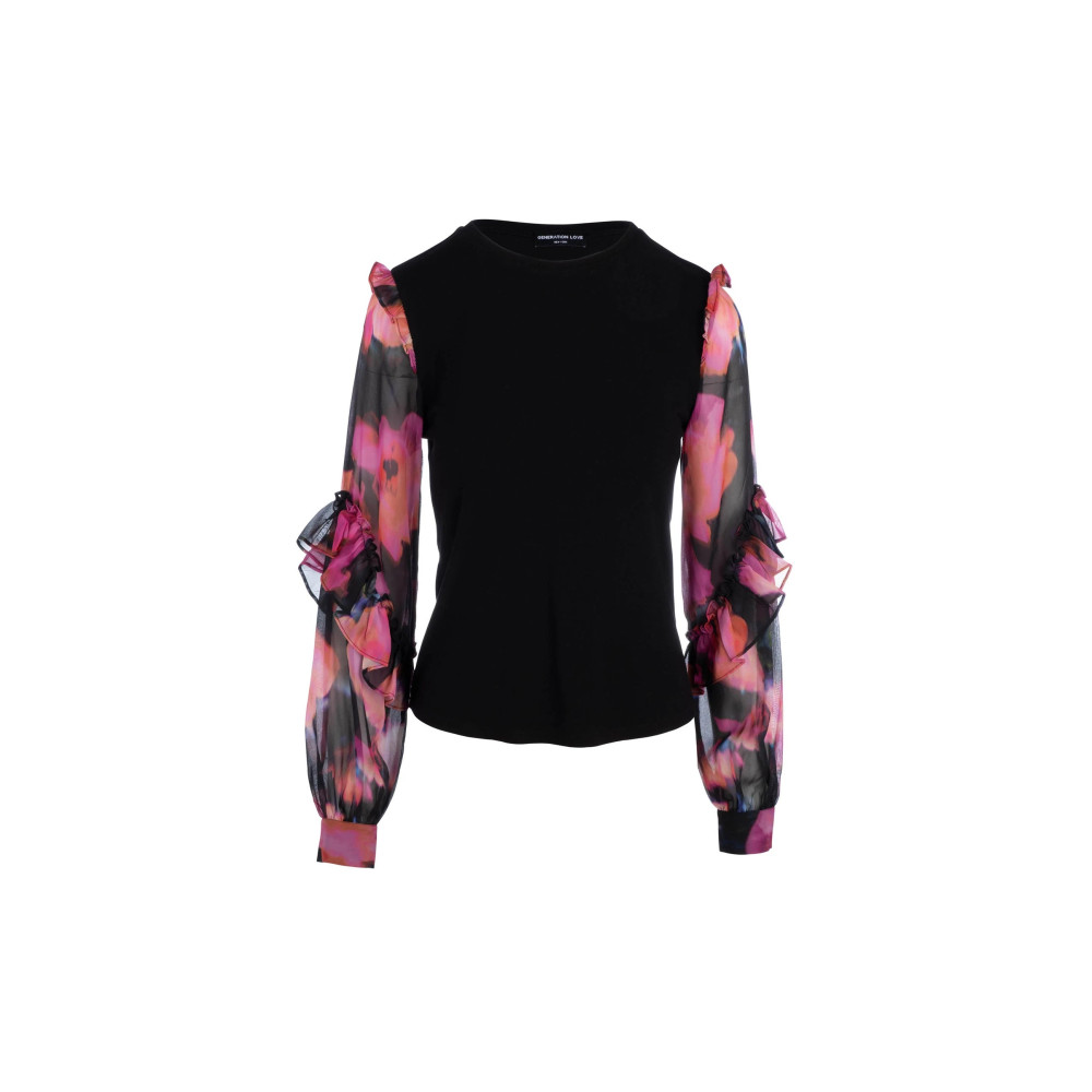 Glisten Floral Sleeve Top