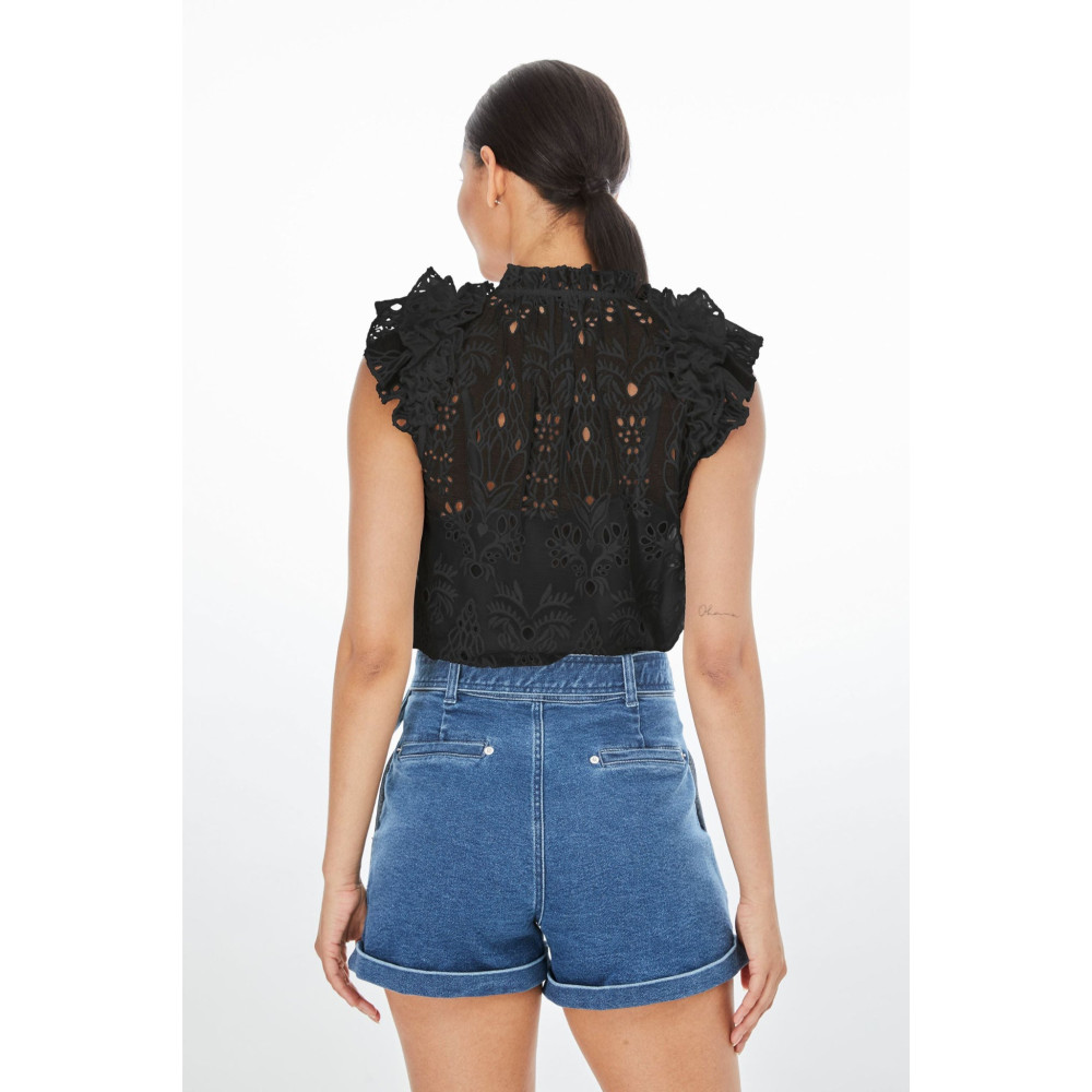 Rose Embroidered Top