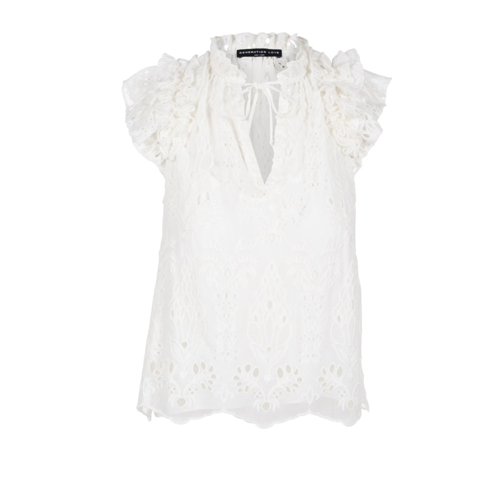 Rose Embroidered Top