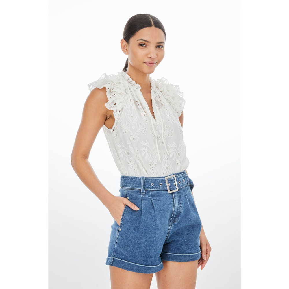 Rose Embroidered Top