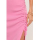Ivory Fitted Ruched Dress