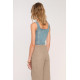 Organza Denim Top