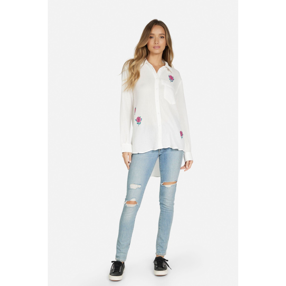 Ambra Paradox Crystal Rose Button Down