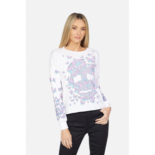 Trance Butterfly Skull Tee
