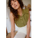 Cadencia Ruffle Button Top