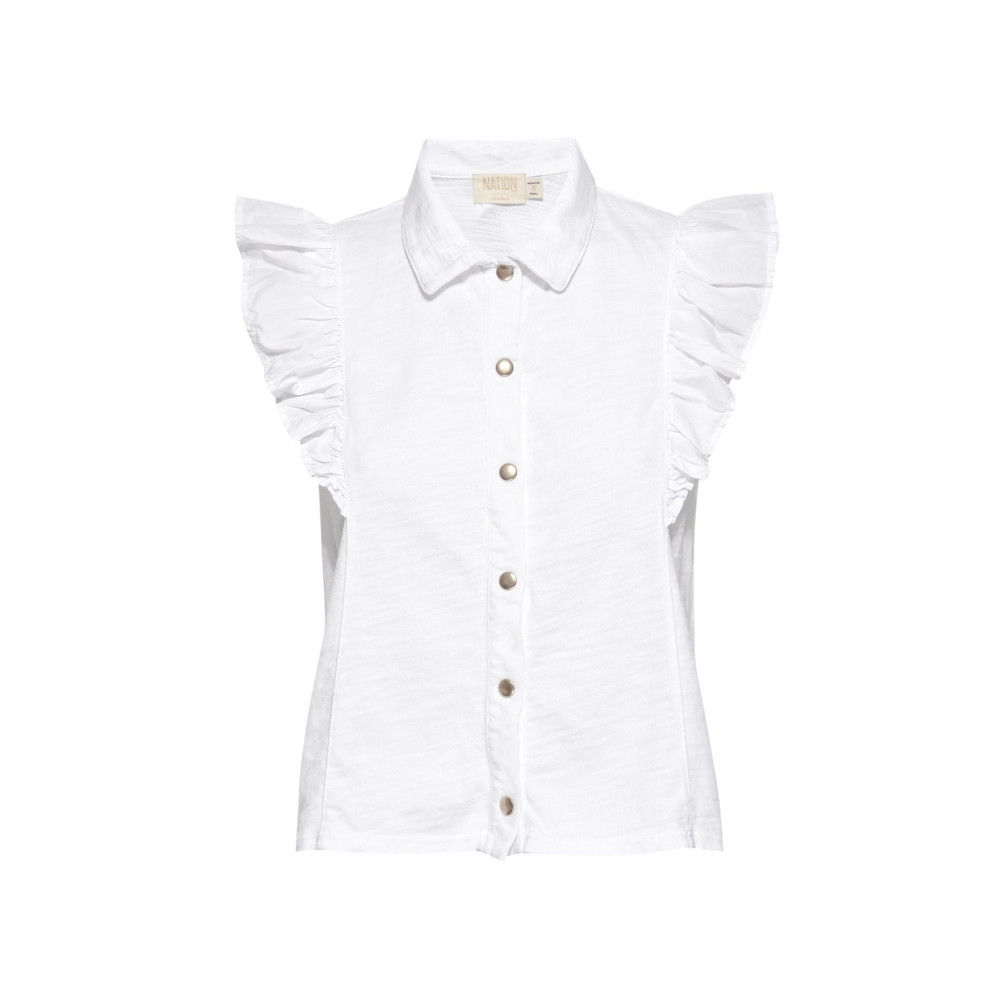 Cadencia Ruffle Button Top