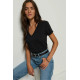 Mist Mood Slim V Neck Tee