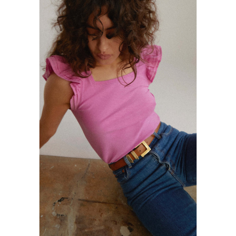 Ardore Square Neck Ruffle Top