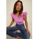 Ardore Square Neck Ruffle Top