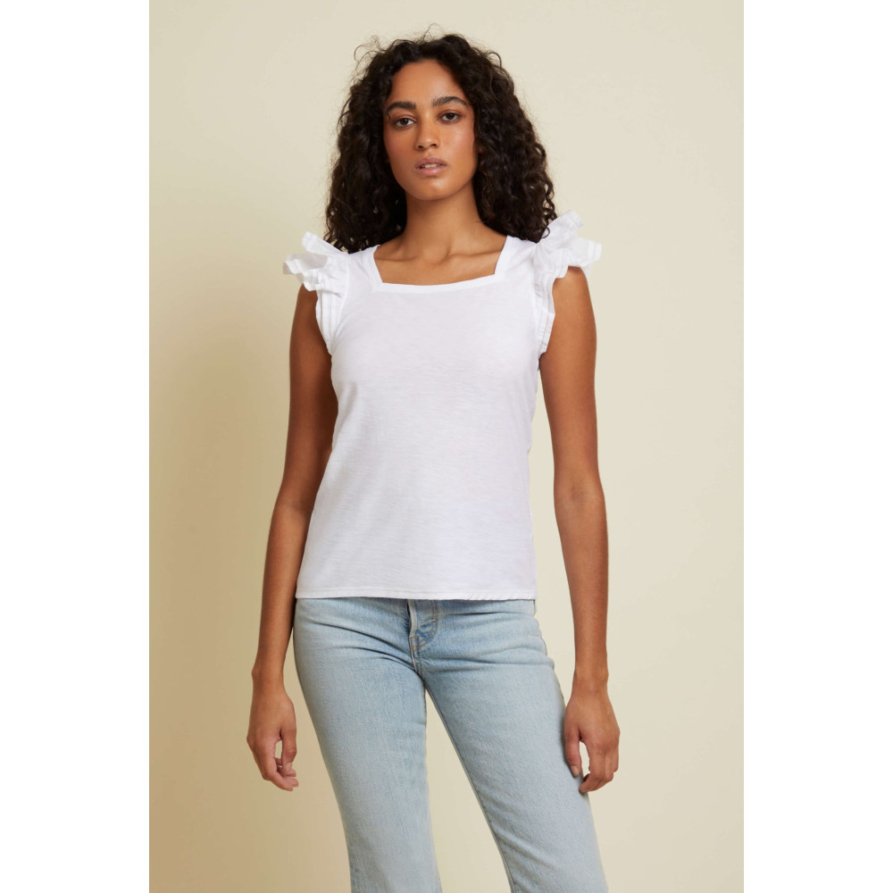 Ardore Square Neck Ruffle Top