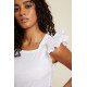 Ardore Square Neck Ruffle Top