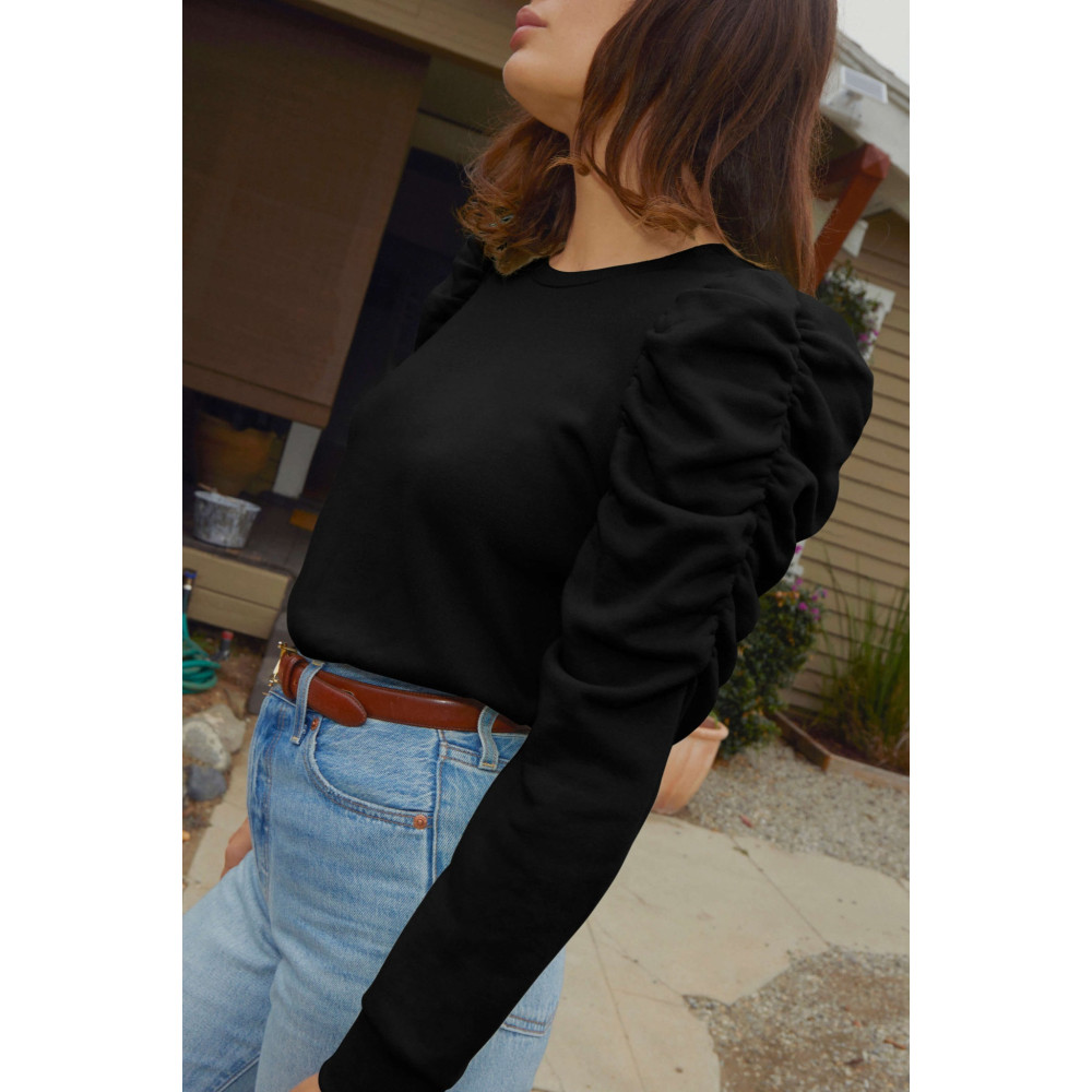 Dulce Drift Gathered Sweatshirt