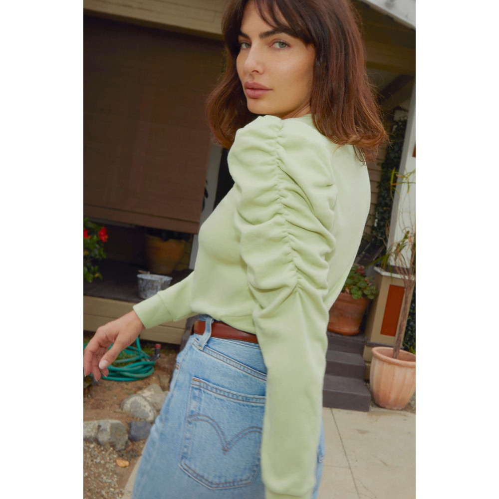Dulce Drift Gathered Sweatshirt