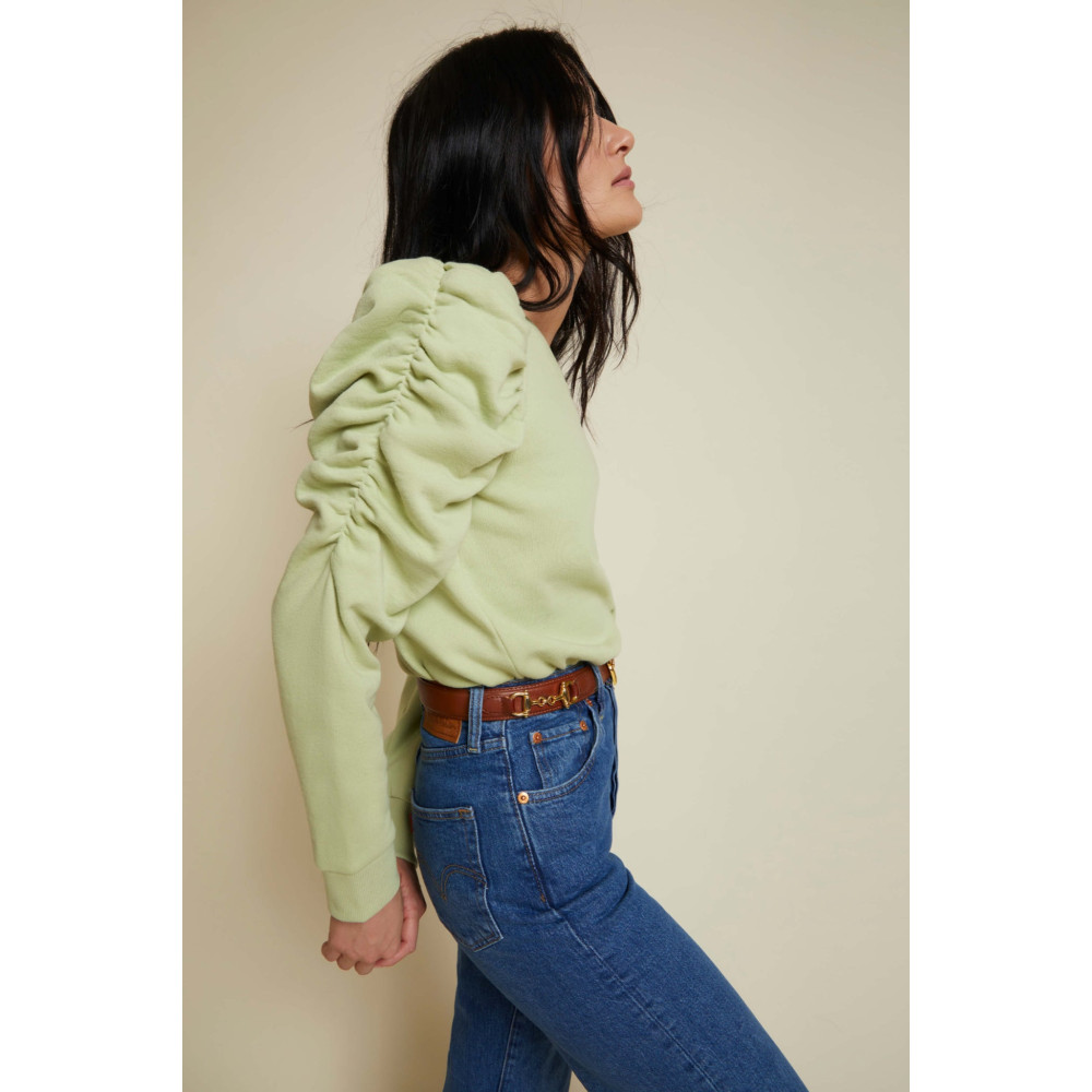 Dulce Drift Gathered Sweatshirt