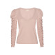 Luna Shirred V neck