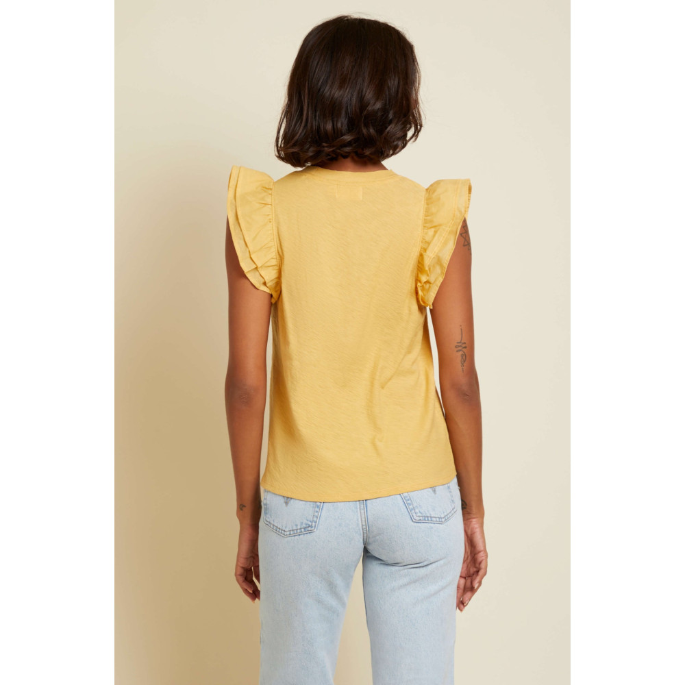 Autumn Luxe Contrast Ruffle Tank