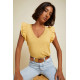 Autumn Luxe Contrast Ruffle Tank