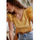 Autumn Luxe Contrast Ruffle Tank