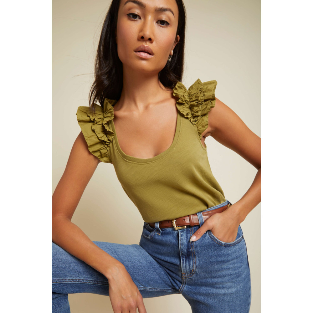 Esprit Ruffled Tank
