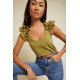 Esprit Ruffled Tank