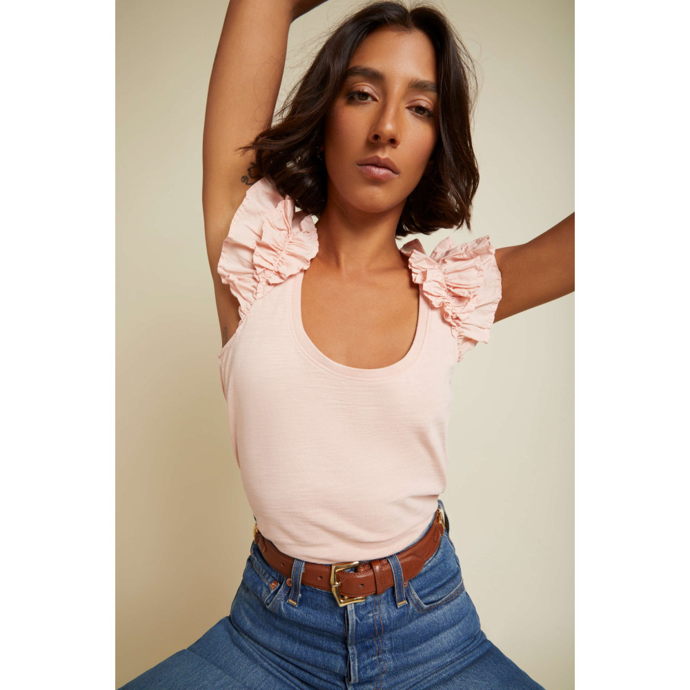 Esprit Ruffled Tank