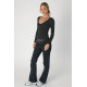 Pattern V-Neck Long Sleeve