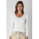 Pattern V-Neck Long Sleeve