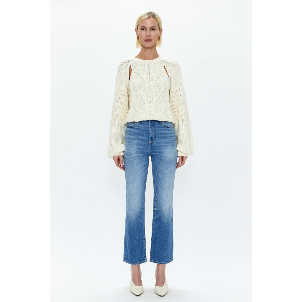 Silk Bloom High Rise Ankle Boot Cut