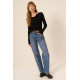 Mussola Comeback Notch Neck Long Sleeve