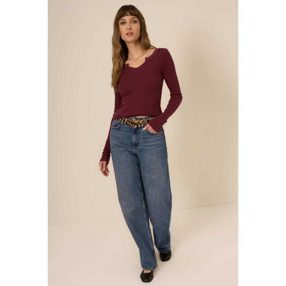 Mussola Comeback Notch Neck Long Sleeve