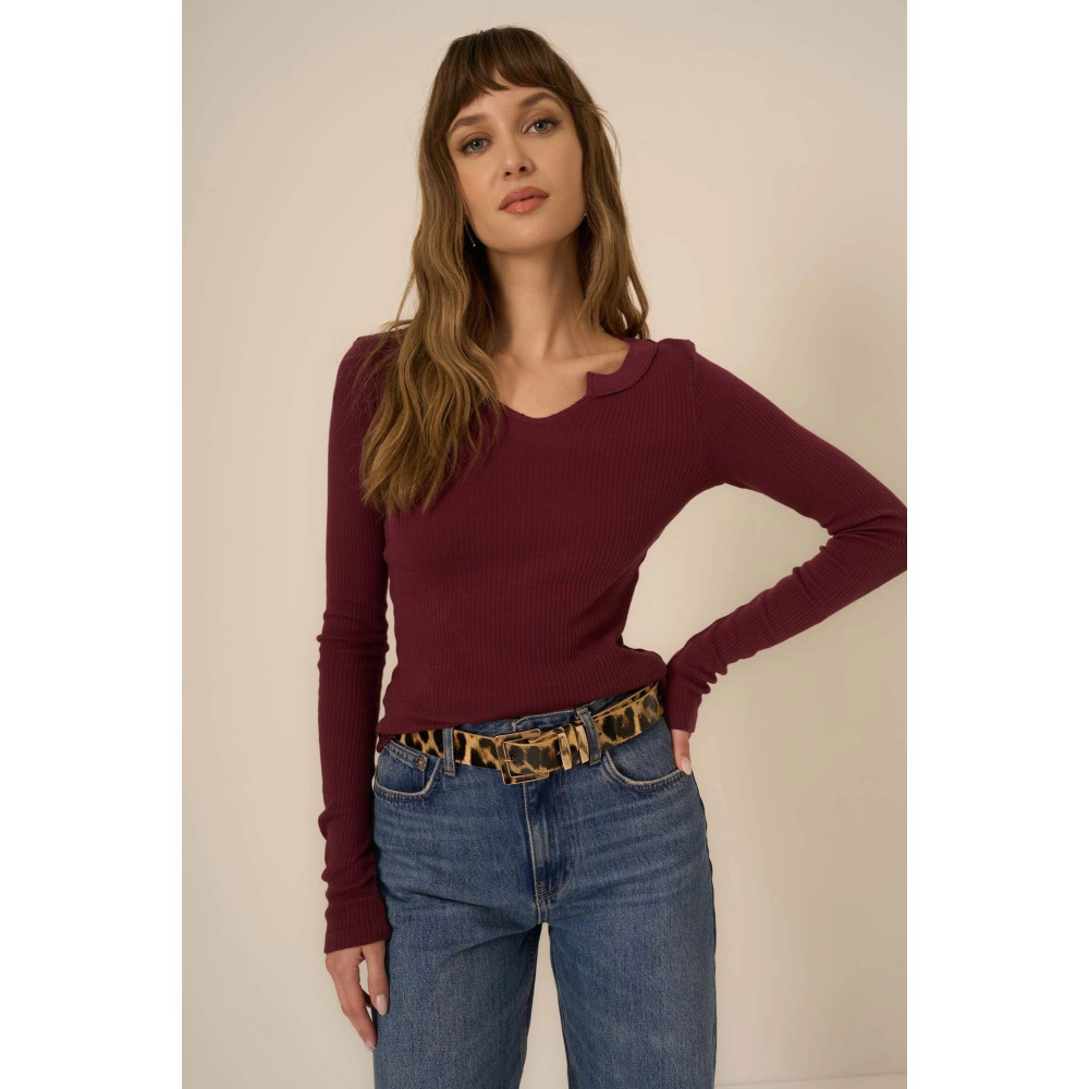 Mussola Comeback Notch Neck Long Sleeve