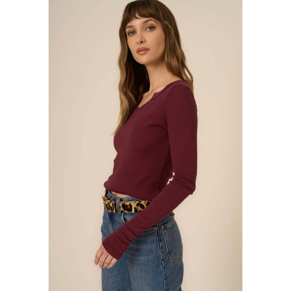 Mussola Comeback Notch Neck Long Sleeve