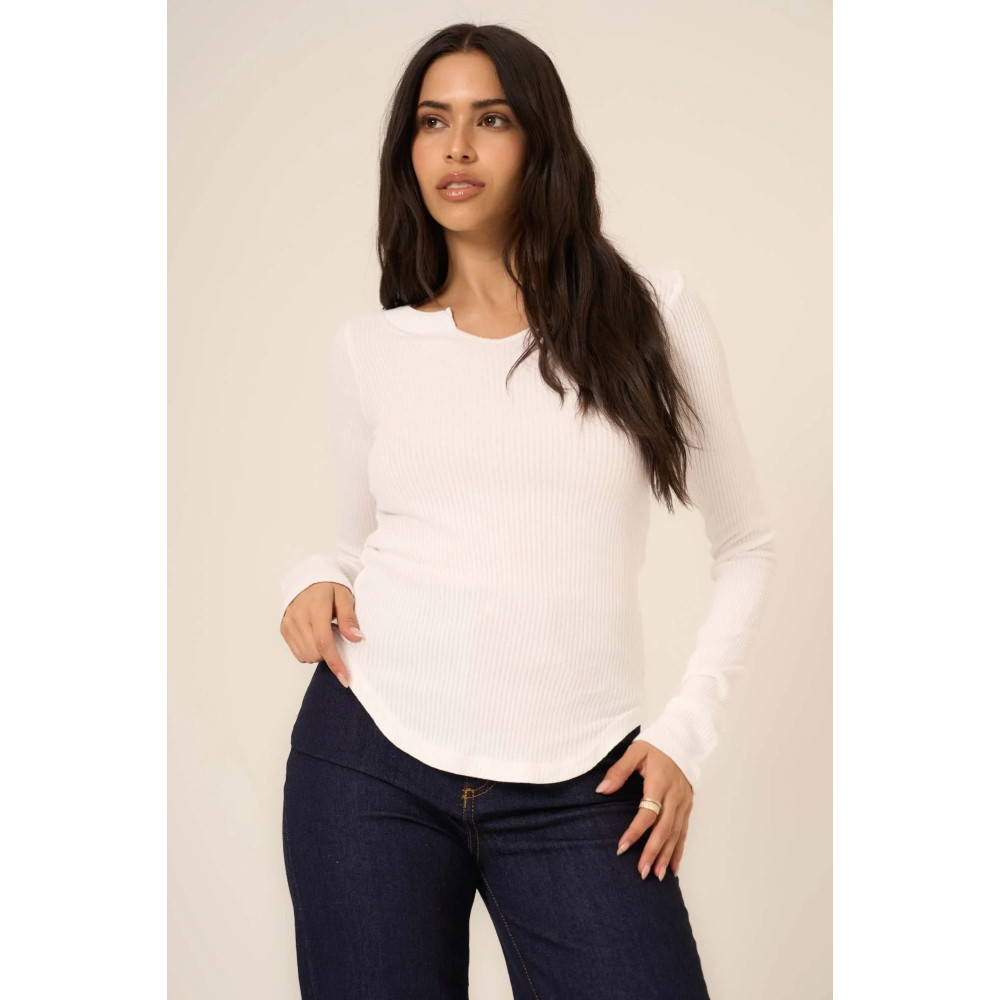 Mussola Comeback Notch Neck Long Sleeve